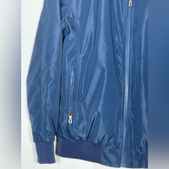 Fashion 100% polyester jacket Men’s Size Large Blue with Pockets - Picture 6 of 9